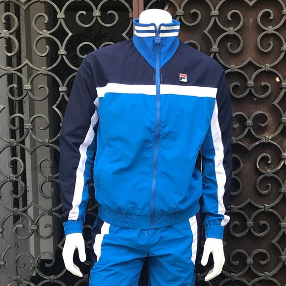 Men's Fila NavyWhiteBlue Diego Windbreaker Jacket